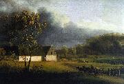 Jens Juel A Storm Brewing Behind a Farmhouse in Zealand oil painting